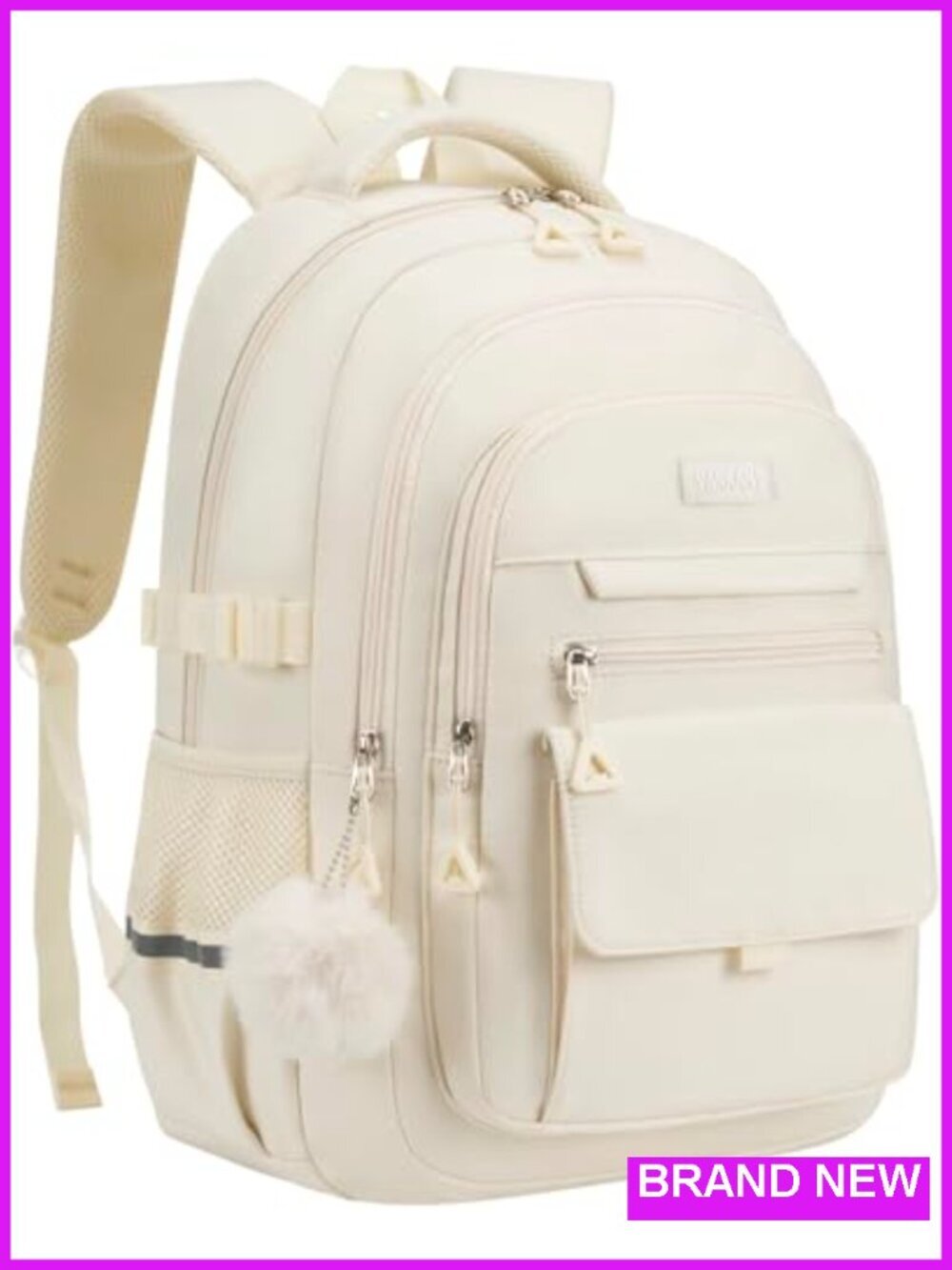 Laptop Backpack with 15.6" Sleeve, Nylon, Adjustable Straps, Water Resistant,